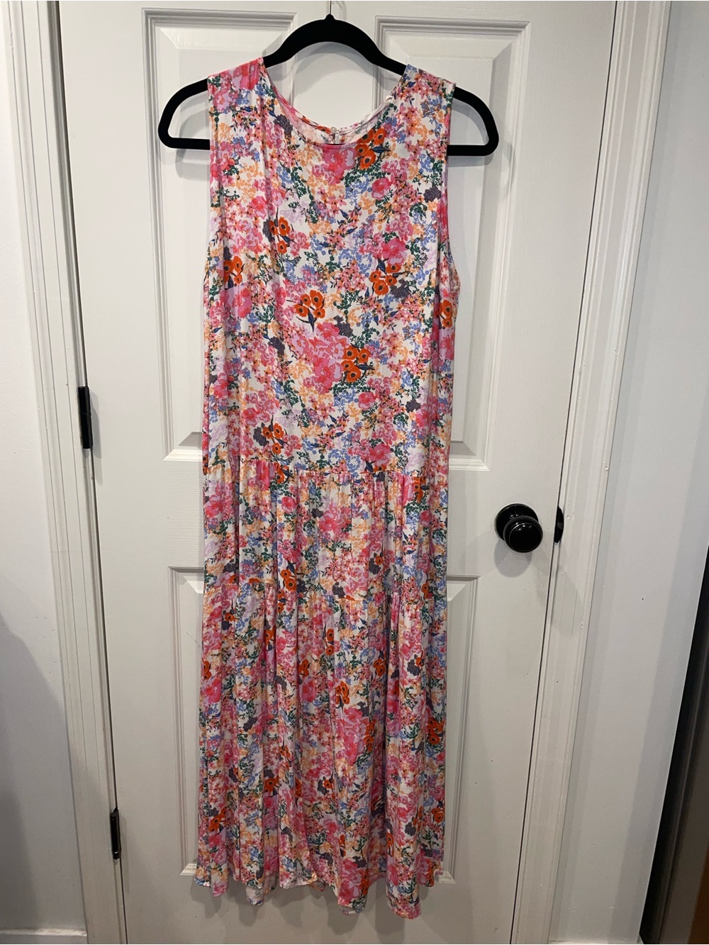 Lush Kate Spade Inspired Floral Tiered Sleeveless Midi Dress